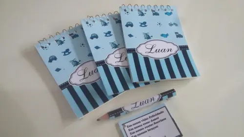 Bloquinho Personalizado com Lápis Transportes