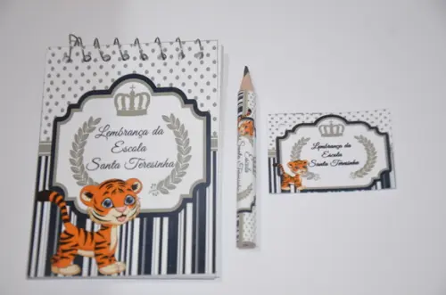 Bloquinho Personalizado com Lápis Tigre