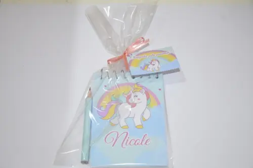 Bloquinho Personalizado com Lápis Unicórnio