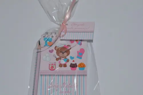 Bloquinho Personalizado com Lápis Ursinha