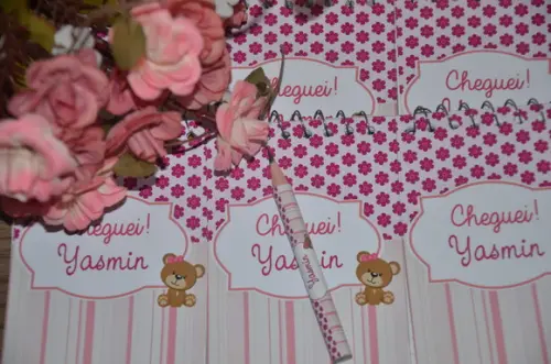 Bloquinho Personalizado com Lápis Ursinha