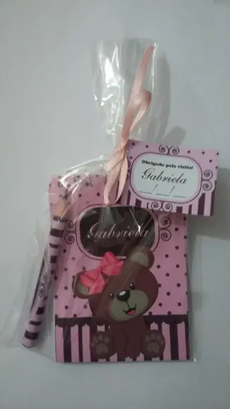 Bloquinho Personalizado com Lápis Ursinha