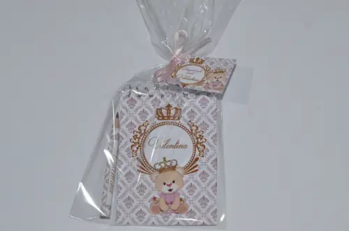 Bloquinho Personalizado com Lápis Ursinha Princesa