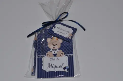 Bloquinho Personalizado com Lápis Ursinho Principe