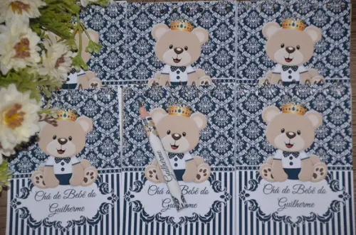 Bloquinho Personalizado com Lápis Ursinho Principe