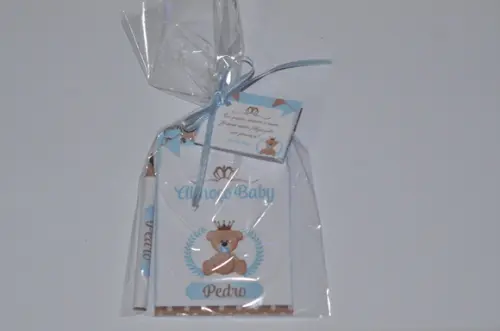 Bloquinho Personalizado com Lápis Ursinho Principe