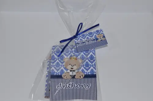 Bloquinho Personalizado com Lápis Ursinho Principe