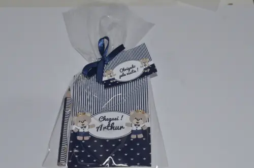 Bloquinho Personalizado com Lápis Ursinho Principe