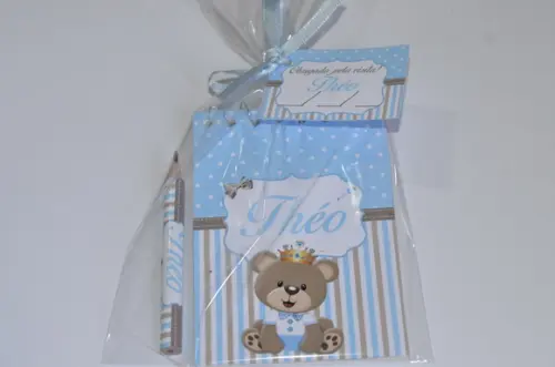 Bloquinho Personalizado com Lápis Ursinho Principe
