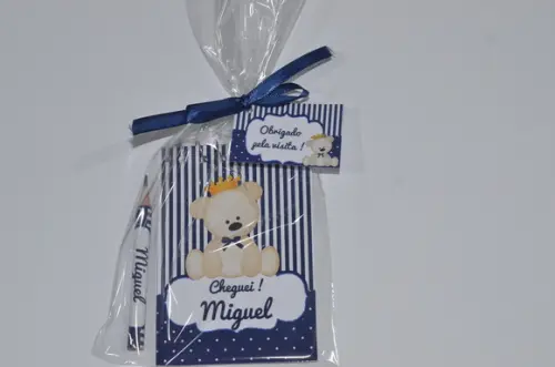 Bloquinho Personalizado com Lápis Ursinho Principe