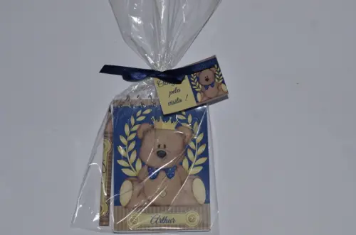 Bloquinho Personalizado com Lápis Ursinho Principe