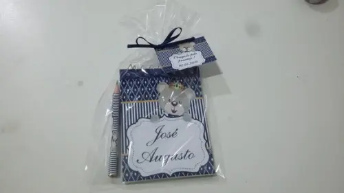 Bloquinho Personalizado com Lápis Ursinho Principe