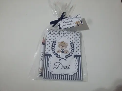 Bloquinho Personalizado com Lápis Ursinho Principe