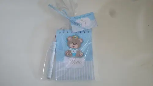 Bloquinho Personalizado com Lápis Ursinho Principe