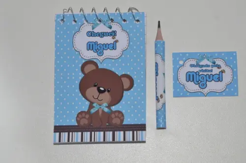 Bloquinho Personalizado com Lápis Urso