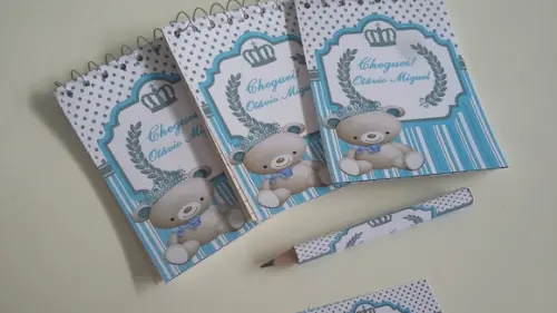 Bloquinho Personalizado com Lápis Ursinhoprincipe