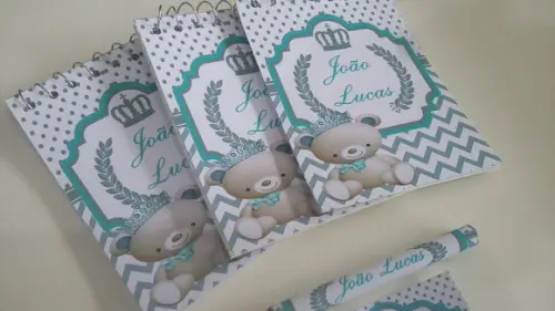 Bloquinho Personalizado com Lápis Urso