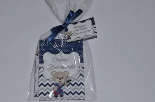 Bloquinho Personalizado com Lápis Urso Guitarrista