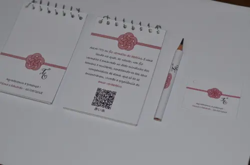 Bloquinho Personalizado Frente e Verso com Lápis