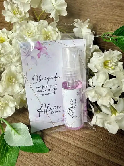 Body Splash com Card Personalizado 15 Anos