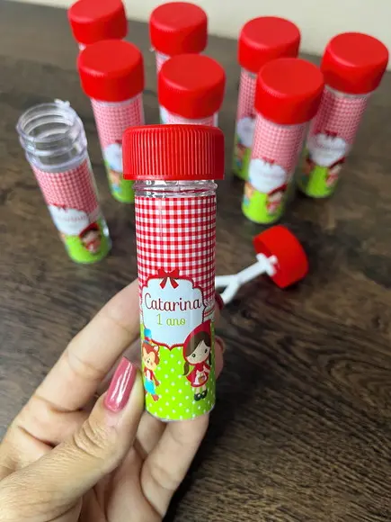 Bolinha de Sabão Personalizada Chapeuzinho Vermelho Promoção