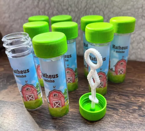 Bolinha de Sabão Personalizado Fazendinha