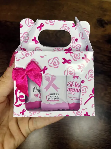 Bolsinha com Bala Outubro Rosa