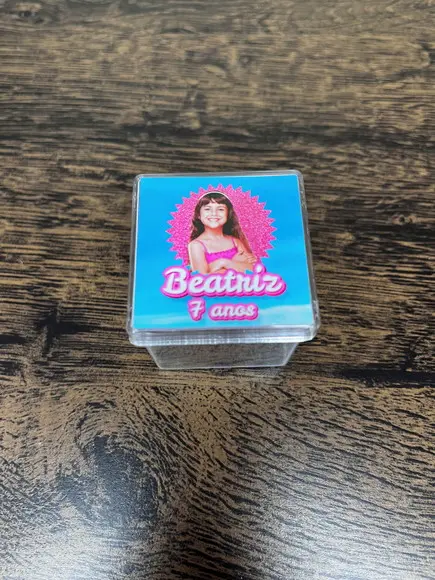 Caixinha Acrílica Barbie 4x4