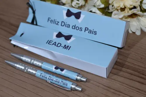 Caneta Personalizada com Caixinha/sacolinha Dia dos Pais
