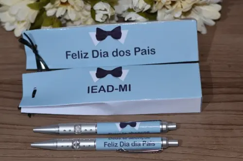Caneta Personalizada com Caixinha/sacolinha Dia dos Pais
