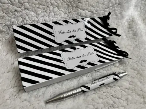 Caneta Personalizada com Caixinha/sacolinha Dia dos Pais