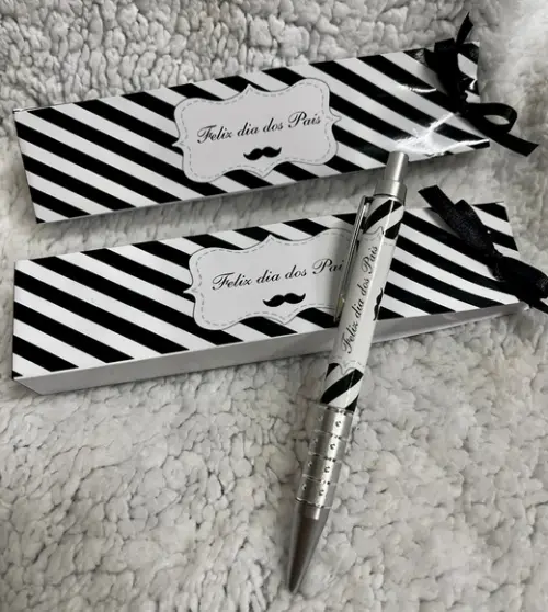 Caneta Personalizada com Caixinha/sacolinha Dia dos Pais