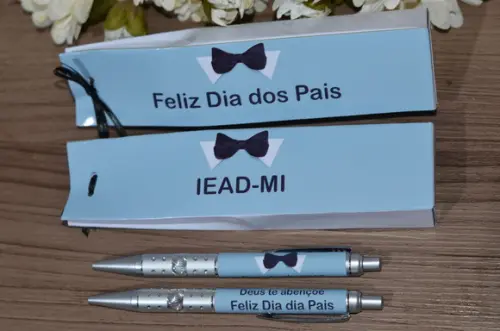 Caneta Personalizada com Caixinha/sacolinha Dia dos Pais