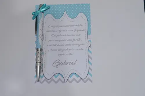 Caneta Personalizada com Tag e Fita
