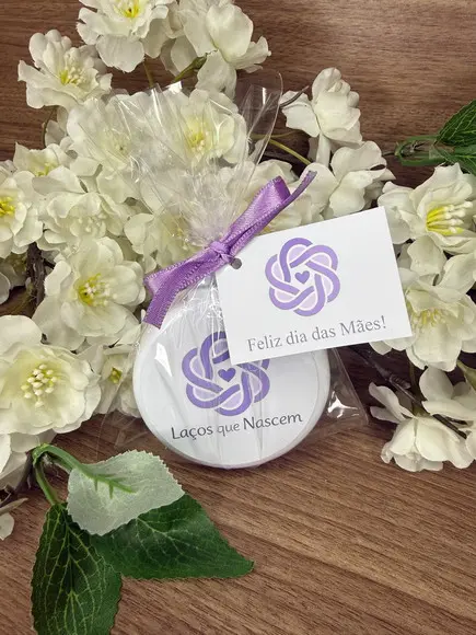 Escova com Espelho Personalizada Dia das Mães com Logo