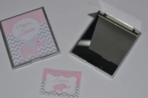 Espelho Personalizado Elefante Chevron