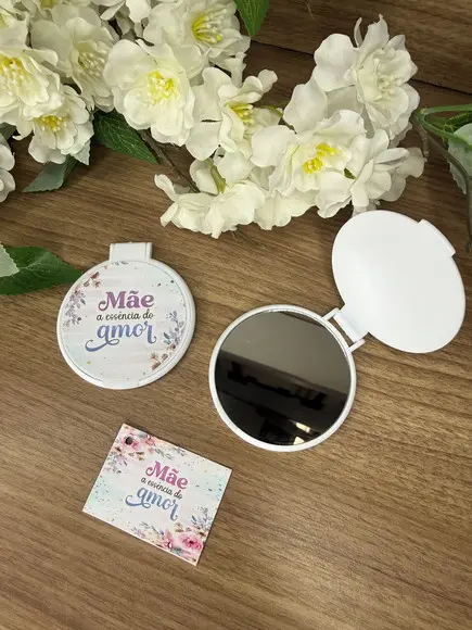 Espelho Redondo Personalizado Dia das Mães