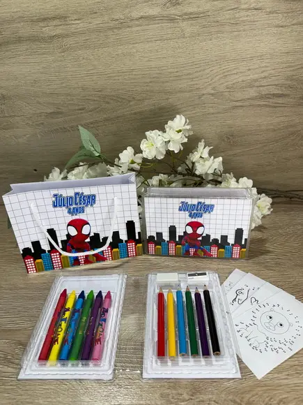 Estojo de Pintura 20 Peças + Sacola Personaliz. Homem Aranha