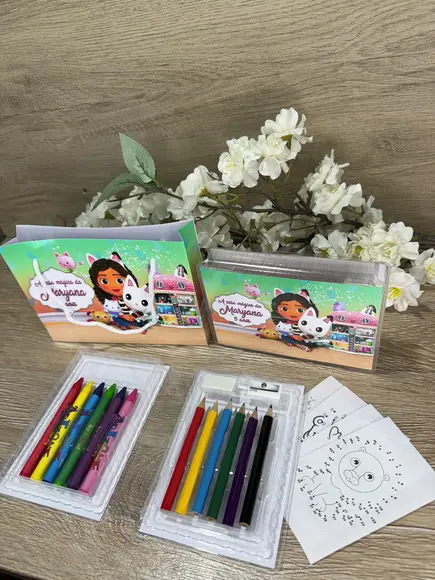 Estojo de Pintura 20 Peças + Sacolinha Casa Mágica da Gaby