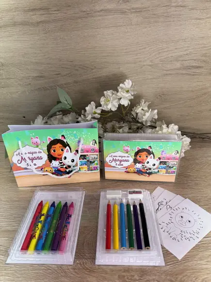 Estojo de Pintura 20 Peças + Sacolinha Casa Mágica da Gaby