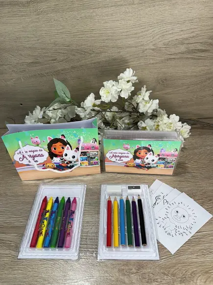 Estojo de Pintura 20 Peças + Sacolinha Casa Mágica da Gaby