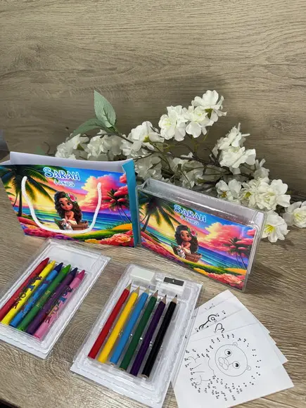 Estojo de Pintura 20 Peças + Sacolinha Personalizada Moana