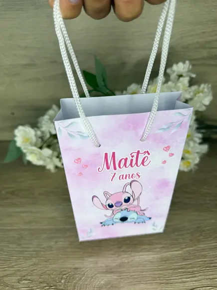 Estojo de Pintura 20 Peças + Sacolinha Personalizada Stitch