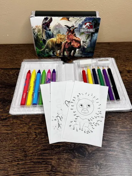 Estojo de Pintura 20 Peças Dinossauro