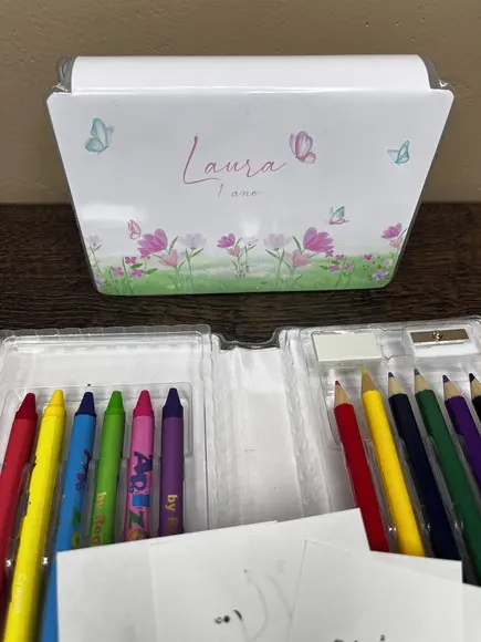 Estojo de Pintura 20 Peças Floral