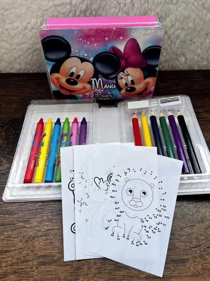 Estojo de Pintura 20 Peças Mickey e Minnie