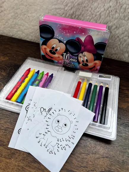 Estojo de Pintura 20 Peças Mickey e Minnie