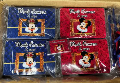 Estojo de Pintura 20 Peças Mickey e Minnie Realeza