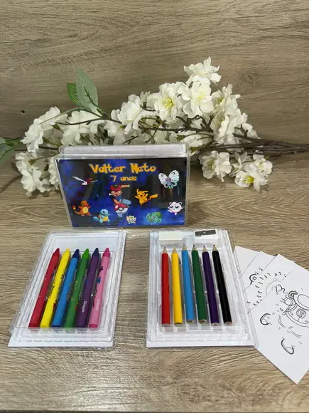Estojo de Pintura 20 Peças Pokémon