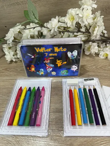 Estojo de Pintura 20 Peças Pokémon